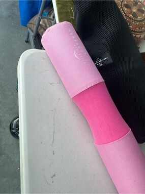This is a Perfect Peach Athletics premium comfort squat and lunge pad in pink